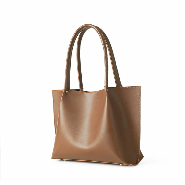 Brown Daily Tote Bag – Spacious Everyday Shoulder Bag for Women