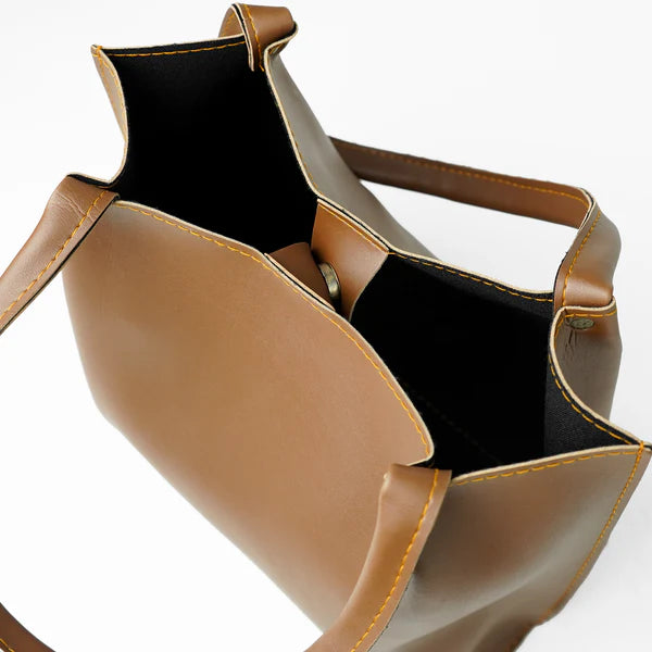 Daily Tote Bag – Brown, Spacious Everyday Shoulder Bag