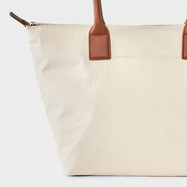 Foundational Tote Beige Handbag – Spacious Elegant Tote for Women