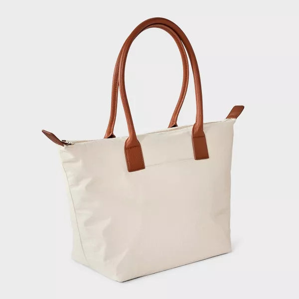 Foundational Tote Beige Handbag – Spacious Elegant Tote for Women