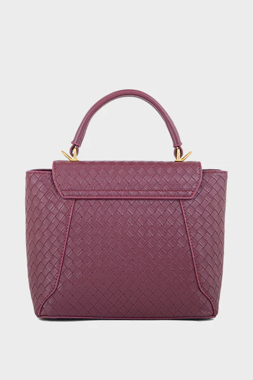 Maroon Top Handle Handbag BH0109 – PU Leather Women’s Bag