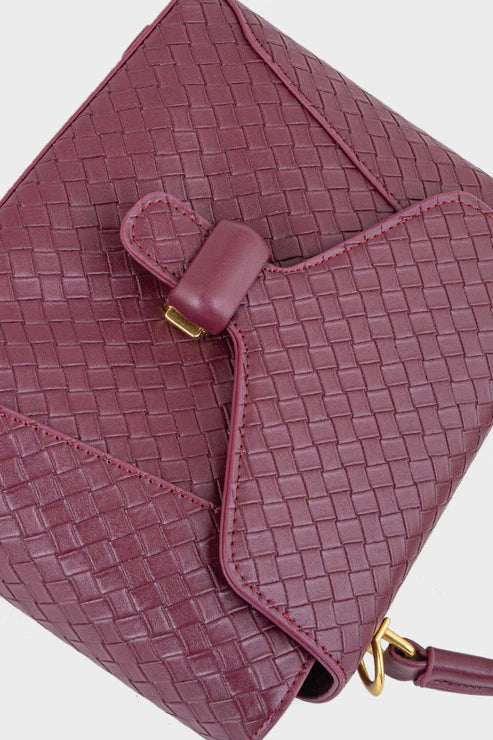 Maroon Top Handle Handbag BH0109 – PU Leather Women’s Bag