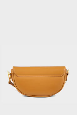Yellow handbag on a light gray background