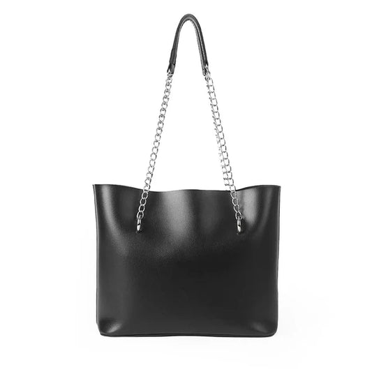 Verona Tote Bag Black – Spacious Stylish Tote for Women