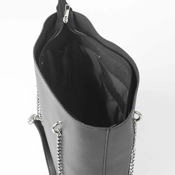 Verona Tote Bag Black – Spacious Stylish Tote for Women
