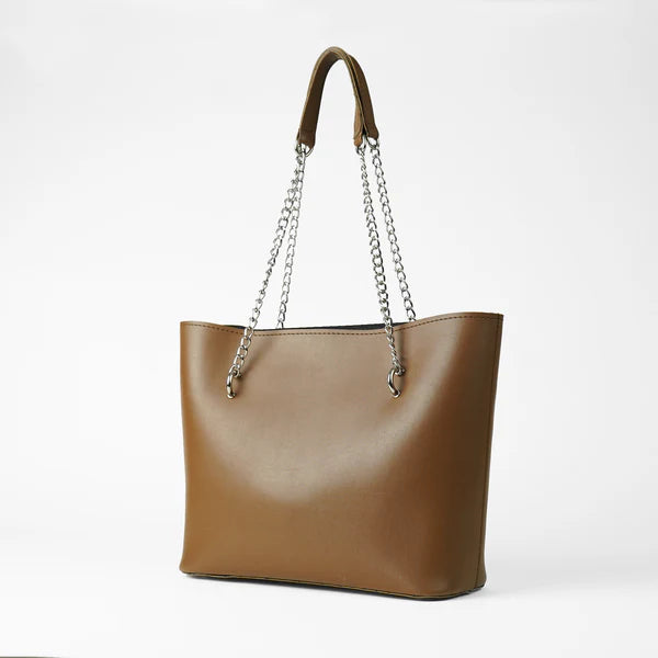 Verona Tote Bag Brown – Spacious Stylish Tote for Women