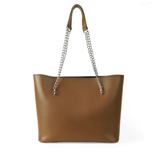Verona Tote Bag Brown – Spacious Stylish Tote for Women